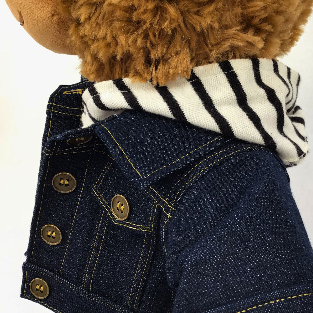 PINK HOUSE Teddy bear Printed Denim Vest (Waistcoat) Indigo S-M | PLAYFUL