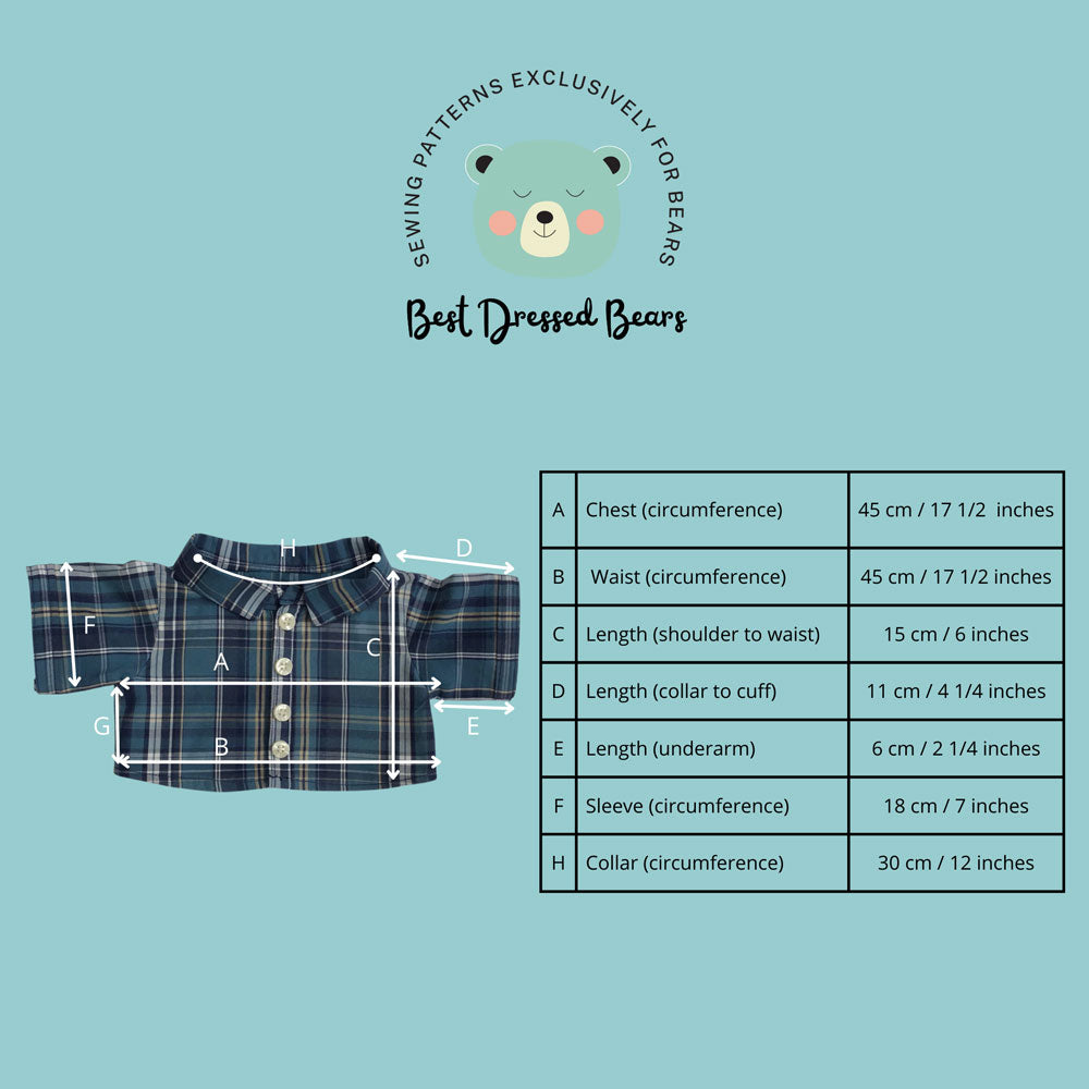 Teddy Bear Shirt Sewing Pattern (Teddy Bear Clothes Sewing Patterns) – Best Dressed Bears teddy-bear-shirt-sewing-pattern-teddy-bear-clothes-sewing-patterns-best-dressed-bears