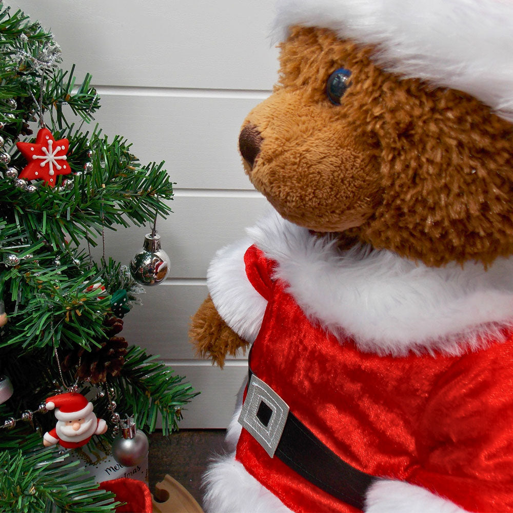 Artist Teddy Bear Interior Toy in Santa Claus Outfit Mini