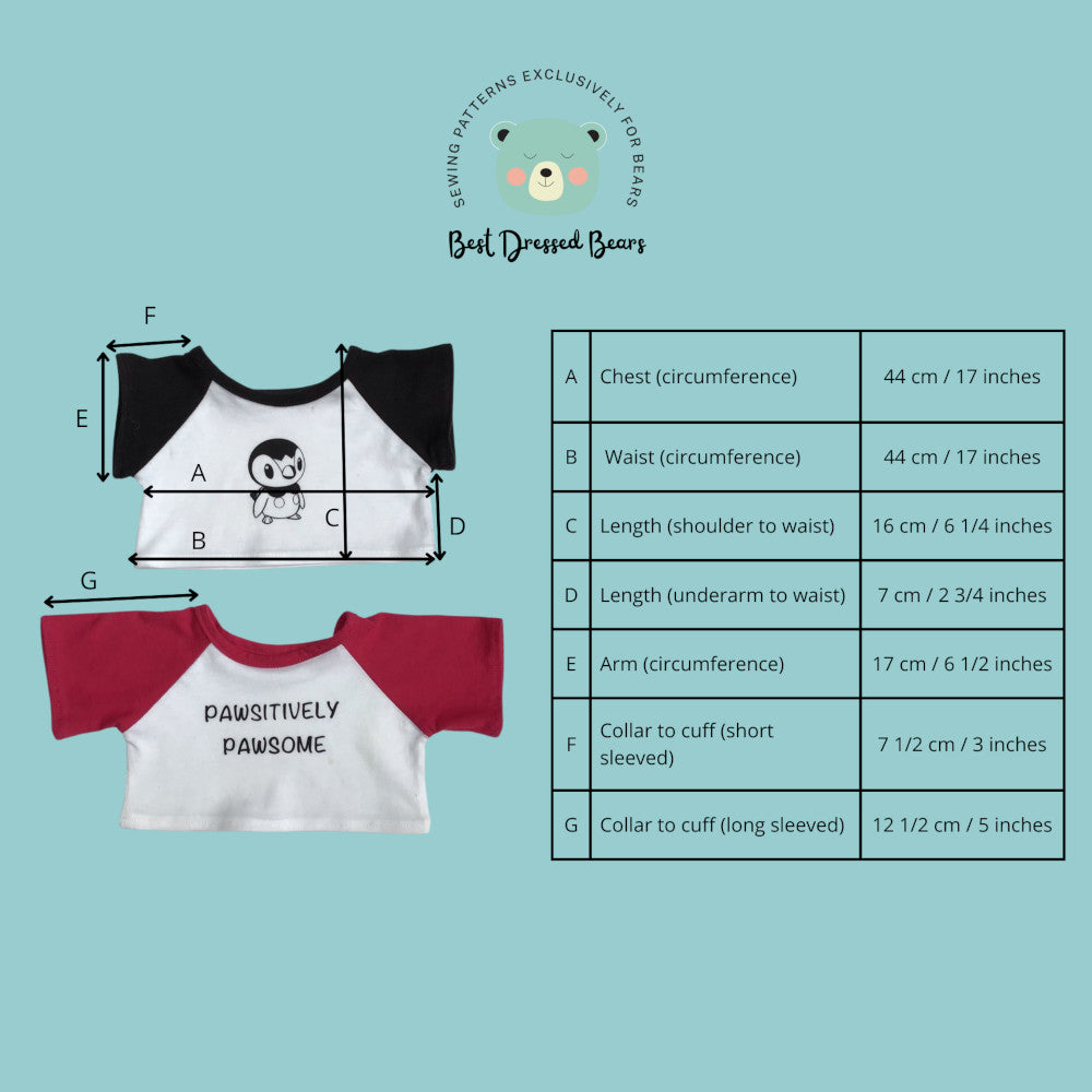 Teddy Bear T-shirt Sewing Pattern (Teddy Bear Clothes Sewing Patterns) – Best Dressed Bears teddy-bear-t-shirt-sewing-pattern-teddy-bear-clothes-sewing-patterns-best-dressed-bears